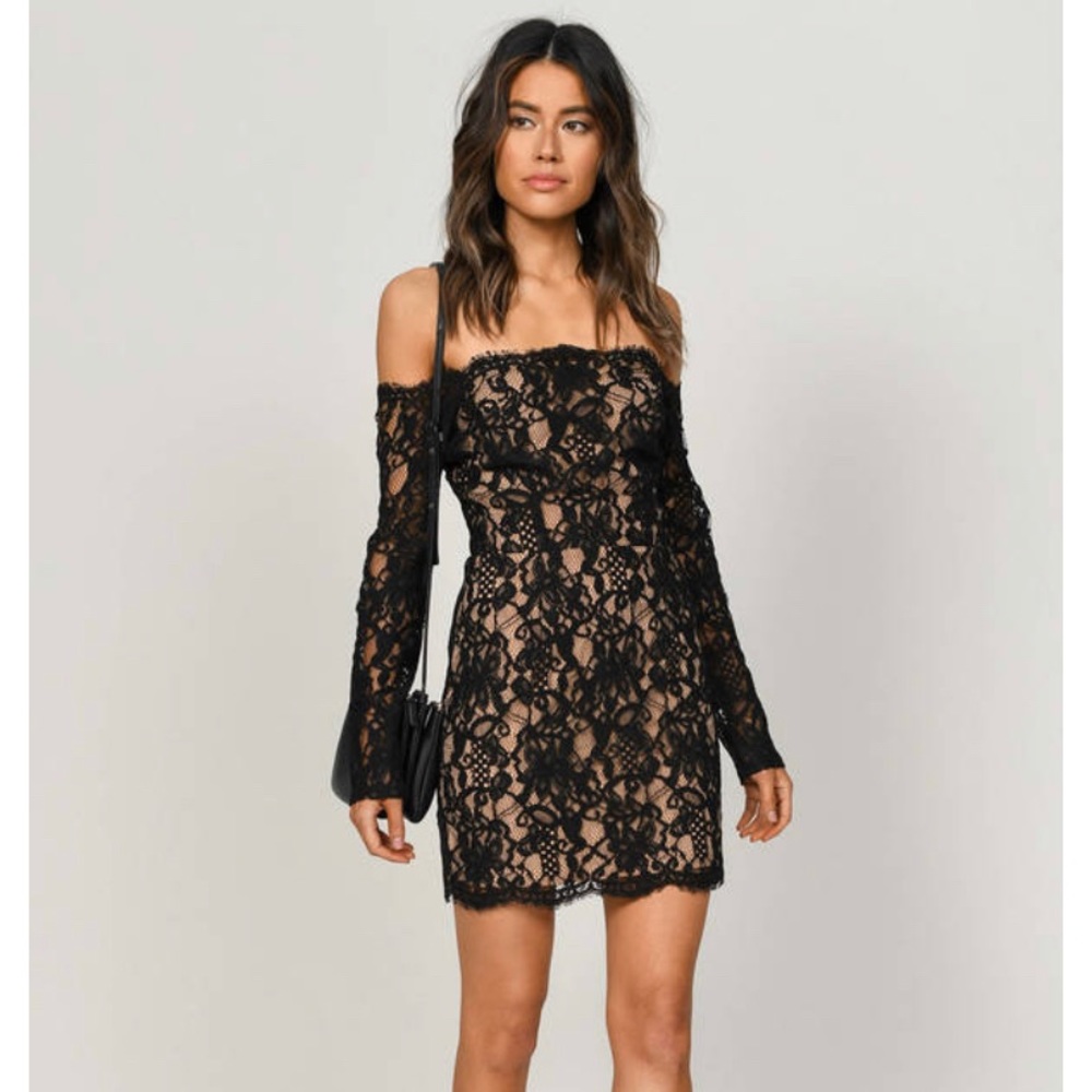 Lulus ADELYN BLACK LACE BODYCON DRESS